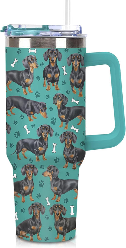 Beagle Gifts for Women Men, 40oz Stainless Steel Insulated Tumbler Travel Cup Mug, Funny and Unique Beagle Gifts for Dog Lover - Colors A