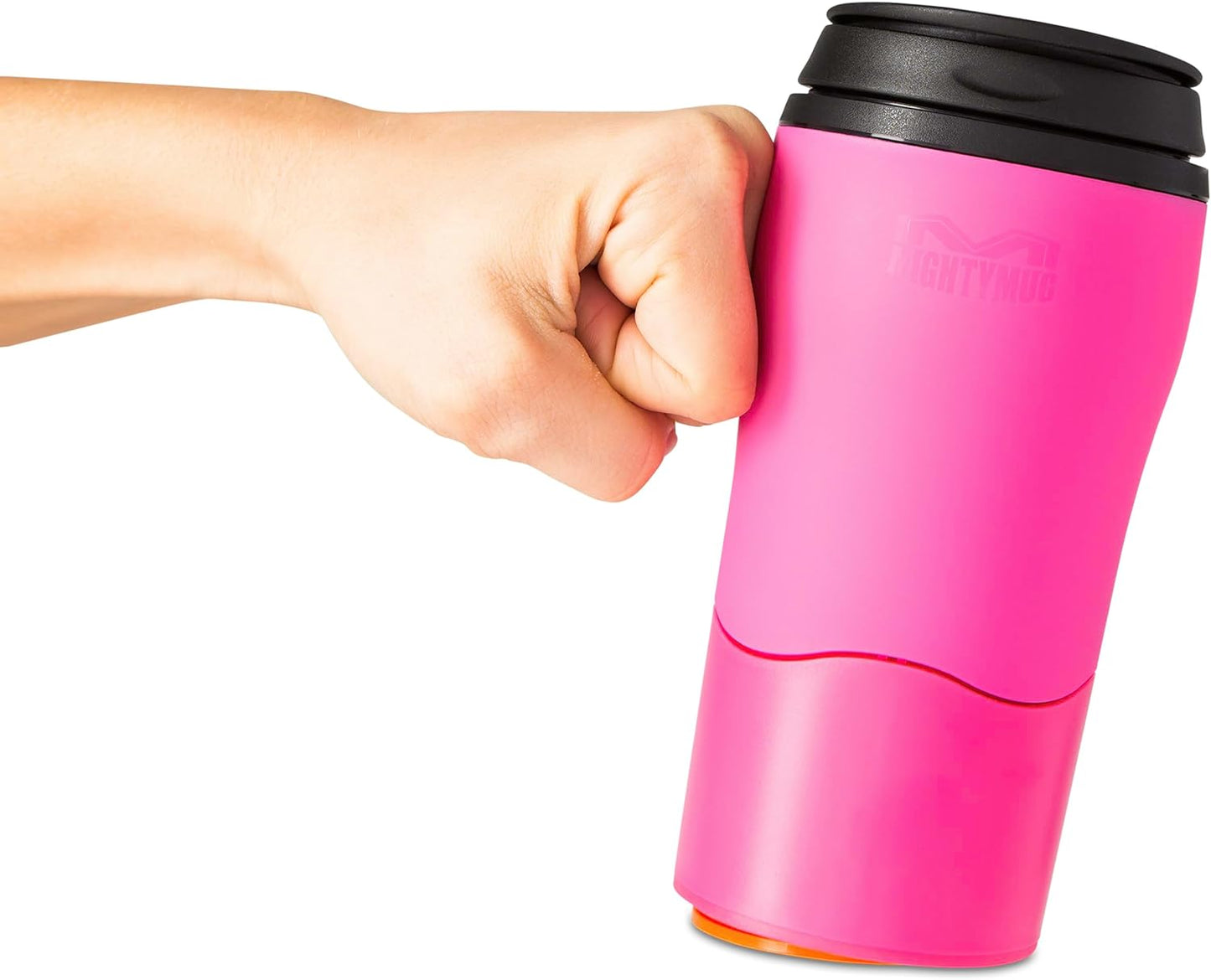 Mighty Mug Plastic Travel Mug, No Spill Double Wall Tumbler, Cold/Hot, Cup-Holder Friendly, Dishwasher Safe, (Cream, 12oz)