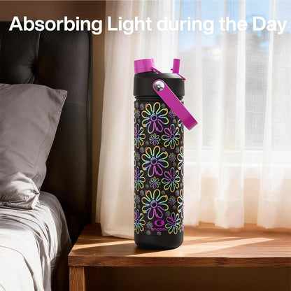 ENCOOL Insulated Water Bottle with Straw Stainless Steel Water Bottle, Leak-Proof, BPA-Free, Double Wall Vacuum Keeps Cold for 24 Hours for Sports, Travel, School (26 oz, Cotton Candy) - Colors D