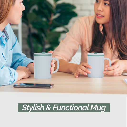 Copco Desk Mug 16 oz - Durable BPA-Free, Double-Wall Insulation for Hot & Cold Drinks, Microwave & Dishwasher Safe, Ideal for Office, Home, Travel - Spill-Resistant Reusable Mug (Teal)