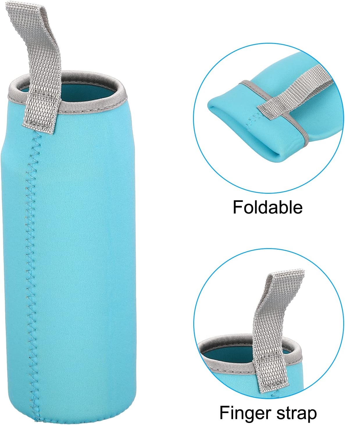 PATIKIL Water Bottle Sleeves, Neoprene Insulated Bottle Bag Holder Carrier Pouch with Finger Strap