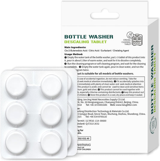 Baby Bottle Washer Descaling Tablet, Descaler Tablet to Remove Limescale & Mineral Buildup, Compatible with most baby bottle washers, 12 Count