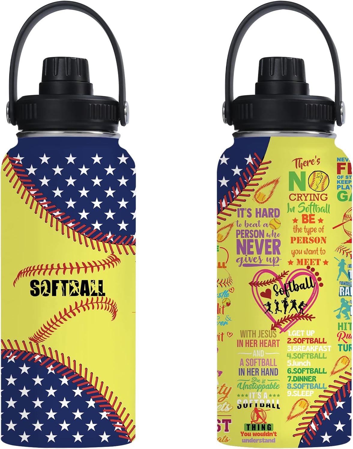 Pickleball Water Bottle 32oz Stainless Steel Insulated Vaccum with Lid, Pickleball Gifts for Pickleball Players, Pickleball Lovers, Women Girls Ladies