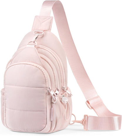 TOPEAST Sling Bag for Women, Anti-Theft Crossbody Bag with RFID Blocking & Water Bottle Holder for Travel, Water-resistant
