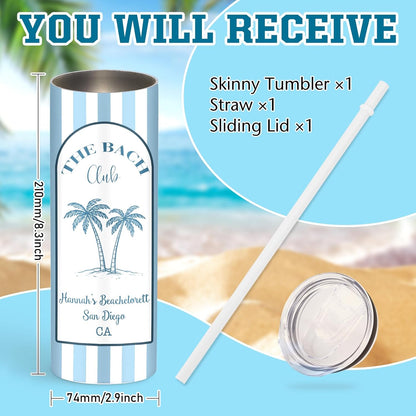 Girl Trip Gifts for Women, Personalized Girls Trip Tumblers with Name Text, Custom Beach Tumbler, Road Trips Vacation Cruise Cup with Lid and Straw, Bachelorette Party Girl Weekend Gift For Friend