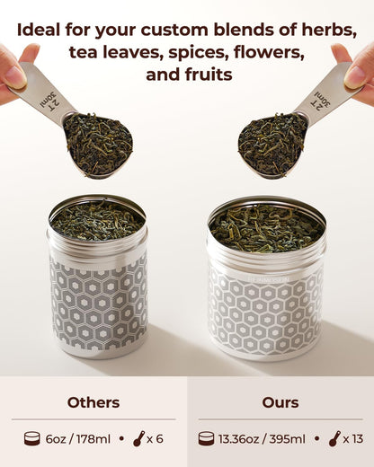 Reinmoson Tea Strainers for Loose Tea, Extra Fine Mesh Tea Infuser, 304 Stainless Steel & Updated Slim Threaded Lid, Loose Leaf Tea Steeper for Black Tea, Rooibos, etc