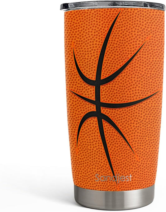 SANDJEST Pickleball Tumbler 20oz, Stainless Steel Travel Cup with Lid, Insulated Coffee Mug, Pickleballs Gifts for Women Girls Friends Sisters Players on Birthday Christmas