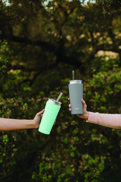 Ello Beacon Vacuum Insulated Stainless Steel Tumbler with Slider Lid and Optional Straw