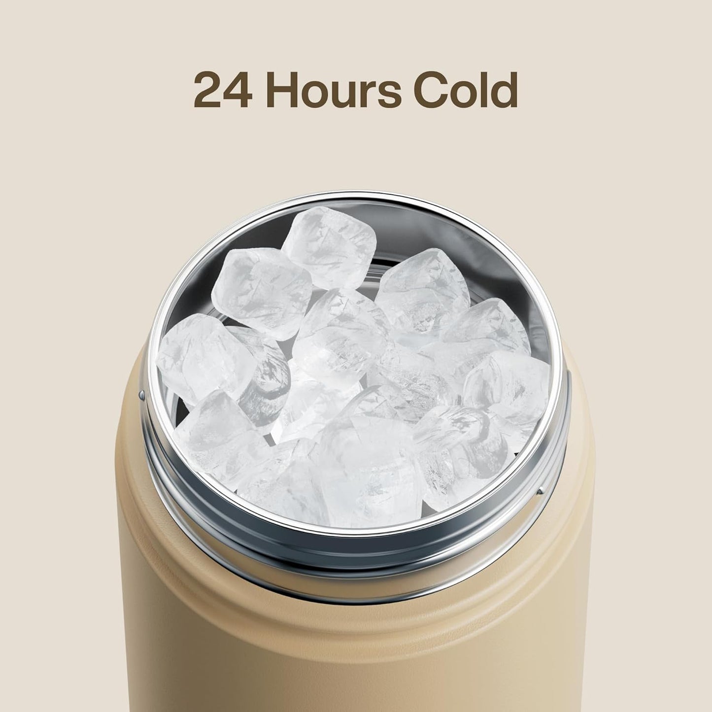 ENCOOL Insulated Water Bottle with Straw Stainless Steel Water Bottle, Leak-Proof, BPA-Free, Double Wall Vacuum Keeps Cold for 24 Hours for Sports, Travel, School (26 oz, Cotton Candy) - Colors A