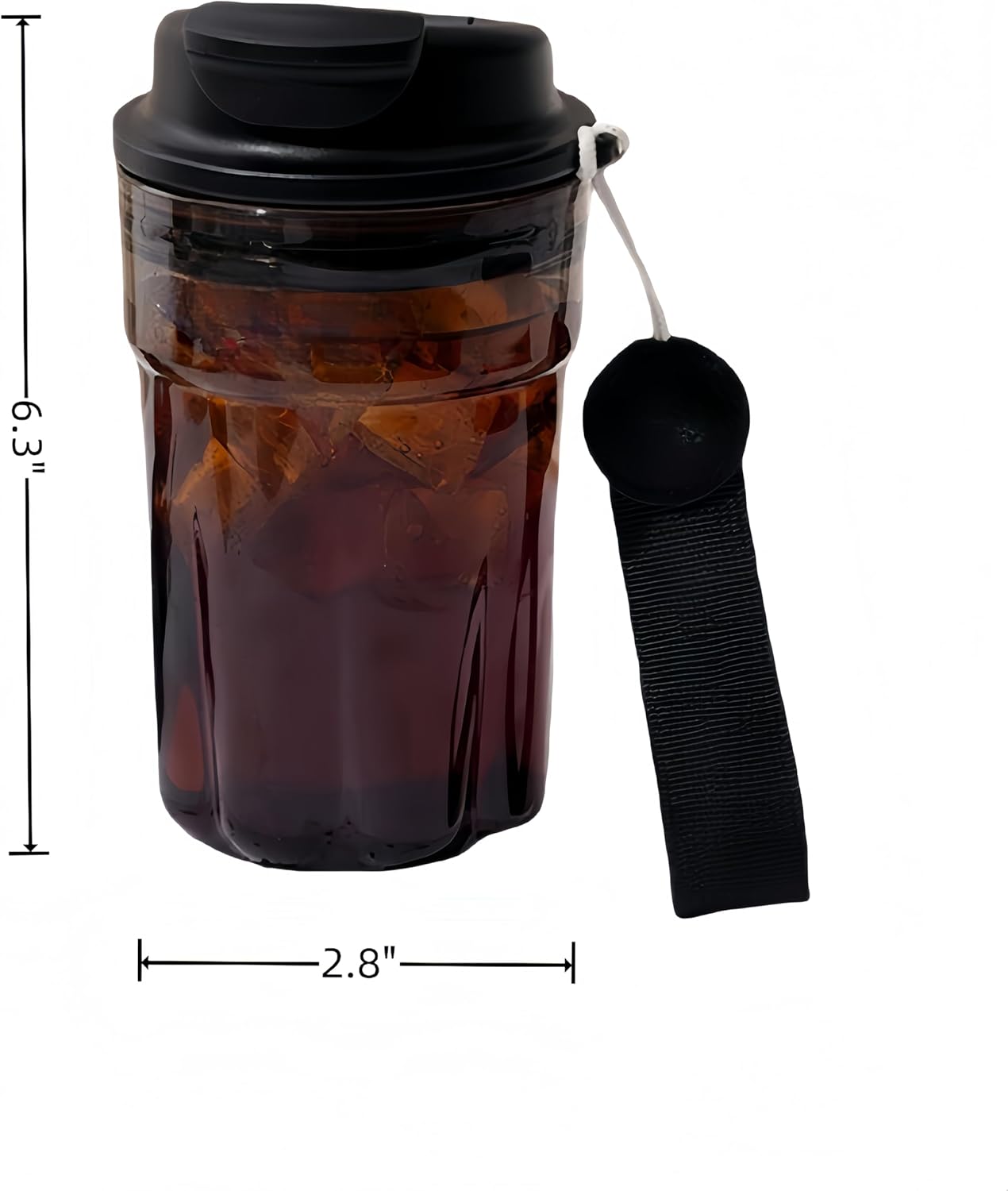 16oz Trendy Reusable Portable Tumbler - BPA Free, Leak - Proof, Lightweight & Easy to Carry,Ideal for On - the - Go Sipping (Brown)