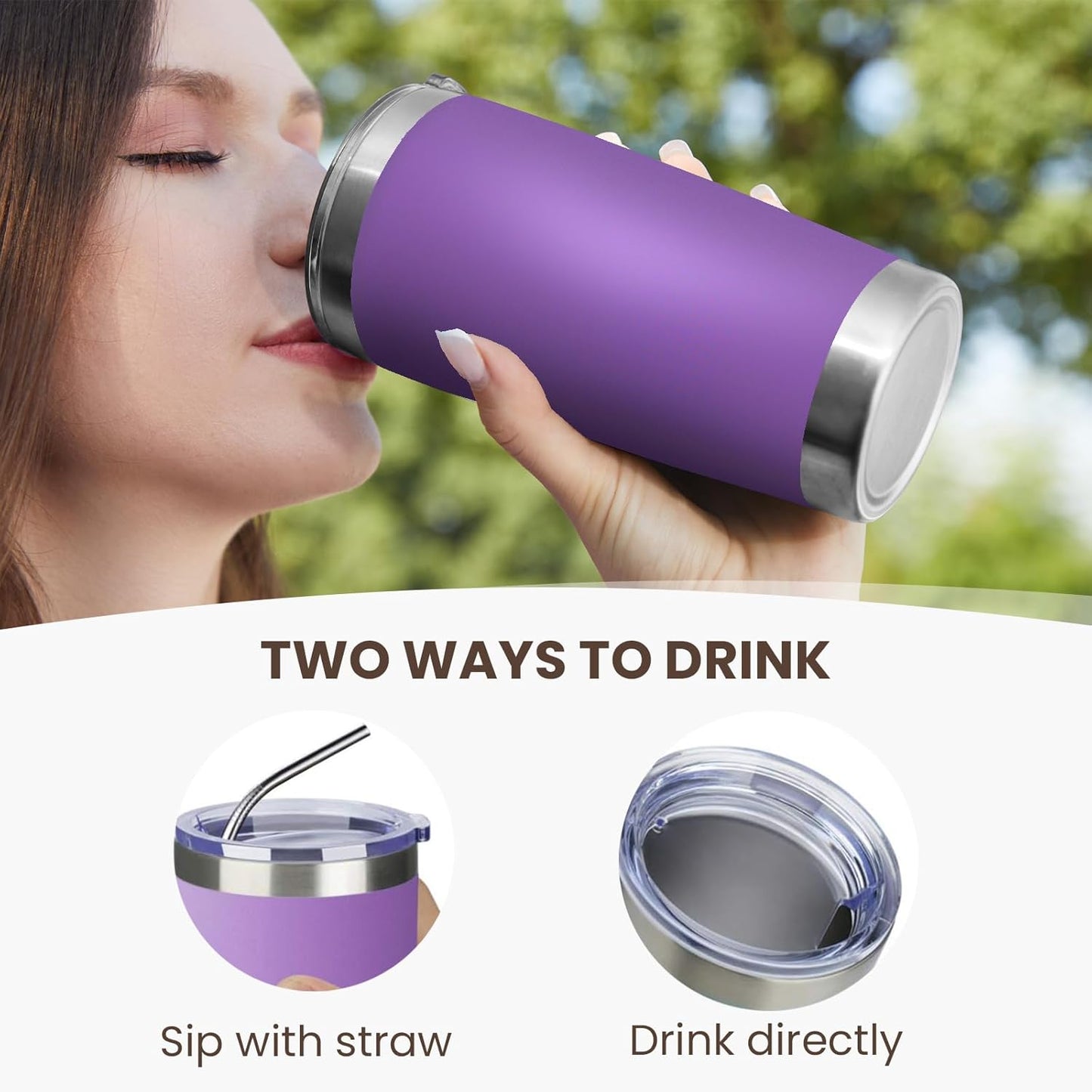 MEWAY 20oz Tumbler Cup Double Wall Vacuum Insulated Travel Mug Bulk, Stainless Steel Tumblers with Lid and Straw, Durable Powder Coated Coffee Cups for Cold & Hot Drinks (Navy, 1)