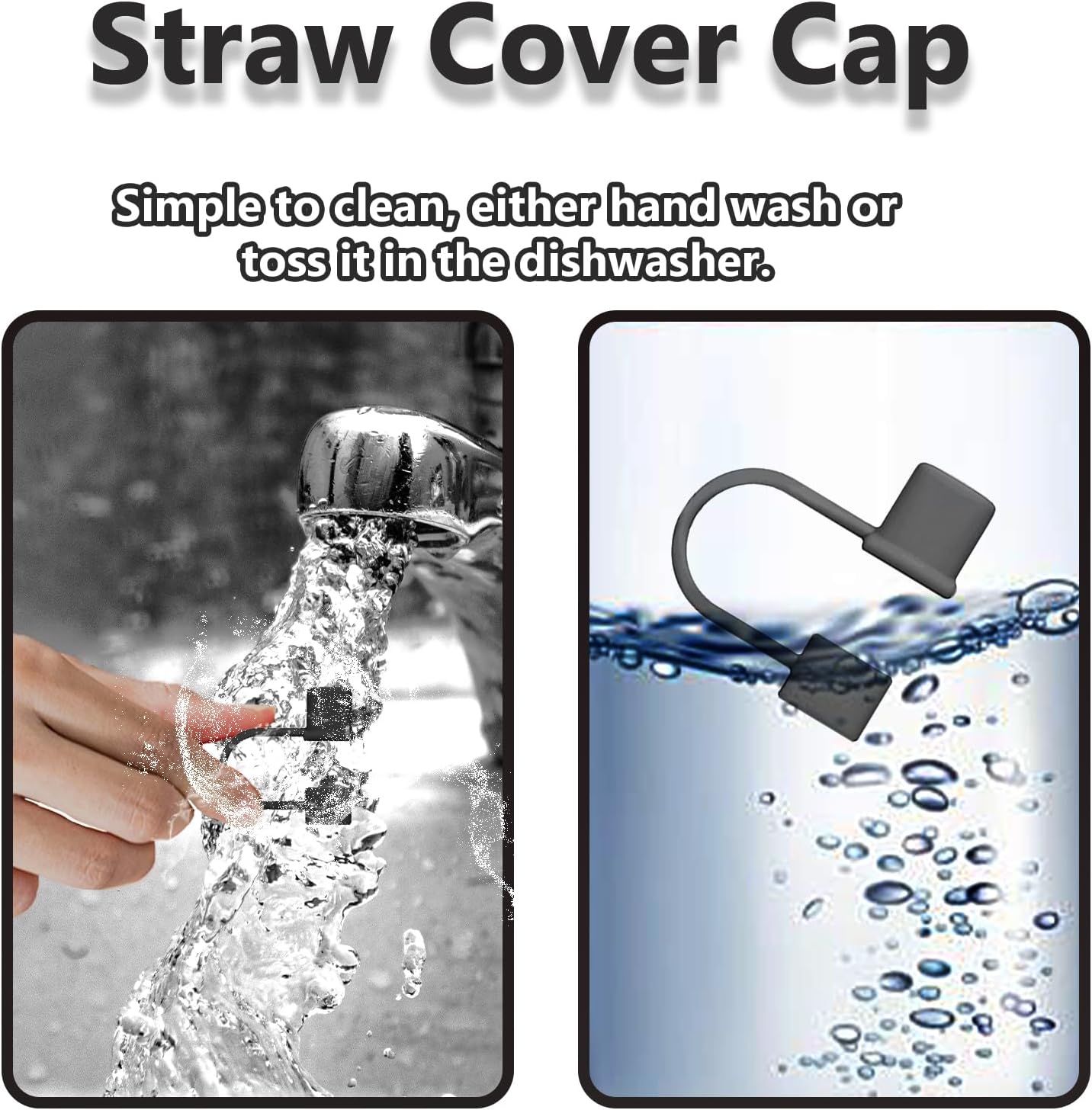7Pcs Straw Cover Cap for Stanley Cup,Simple 10mm(0.4inch) Silicone Straw Toppers for Stanley 40&30oz Tumbler Accessories-Multicolor
