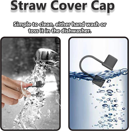 7Pcs Straw Cover Cap for Stanley Cup,Simple 10mm(0.4inch) Silicone Straw Toppers for Stanley 40&30oz Tumbler Accessories-Multicolor