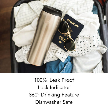 Mighty Mug | The Untippable Mug | Grips When Hit, Lifts for Sips | Insulated Stainless Steel Tumbler | Cupholder Friendly | Gifts for Women Men All | Leakproof | 6 Hour Hot / 24 Cold | 16oz | Teal