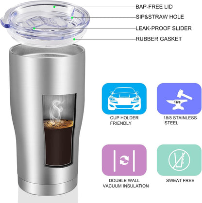 VEGOND 20oz Tumbler Stainless Steel Tumbler Cup with Lid And Straw Vacuum Insulated Double Wall Travel Coffee Mug(Orange 1 Pack)