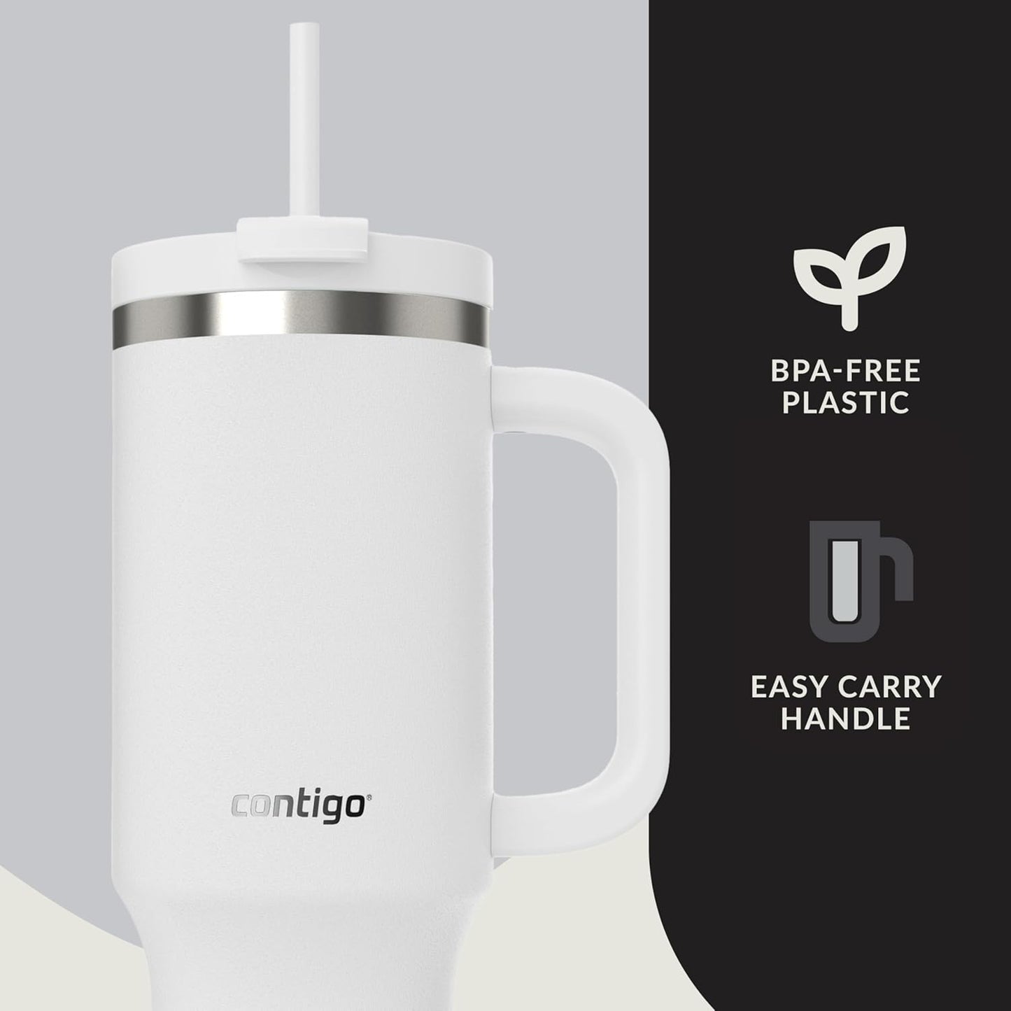 Contigo Streeterville 40oz Tumbler, Stainless Steel Vacuum Insulated, Leak-Proof, Cold for 29 Hours, Reef
