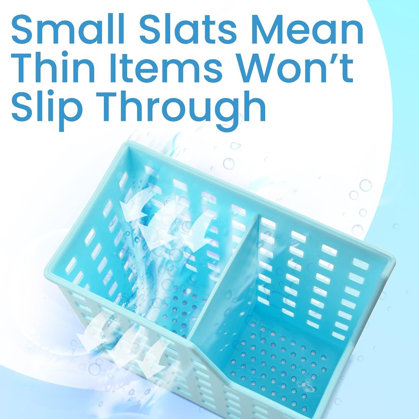 Impresa Straw & Chopstick Dishwasher Basket - Effortless Wash & Dry Chopstick Holder - Secure Clean Flow & Dishwasher Straw Holder for Compact Storage - Blue