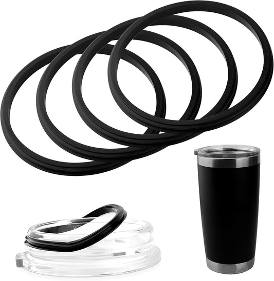 Gasket Replacement Compatible with Yeti 30 Oz Tumbler Lid, O Ring Rubber Seal For Yeti 14 OZ Mug Lid-4 Pack Replacement Silicone Seal Parts