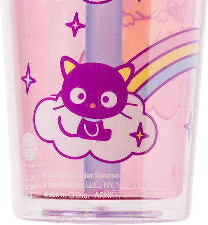 Silver Buffalo Sanrio Hello Kitty and Friends Plastic Boba Tumbler with Lid and Straw Featuring Hello Kitty, Cinnamorroll, Kuromi, My Melody, Badtz Maru, Keroppi, Chococat, and Pompompurin, 24 Ounces