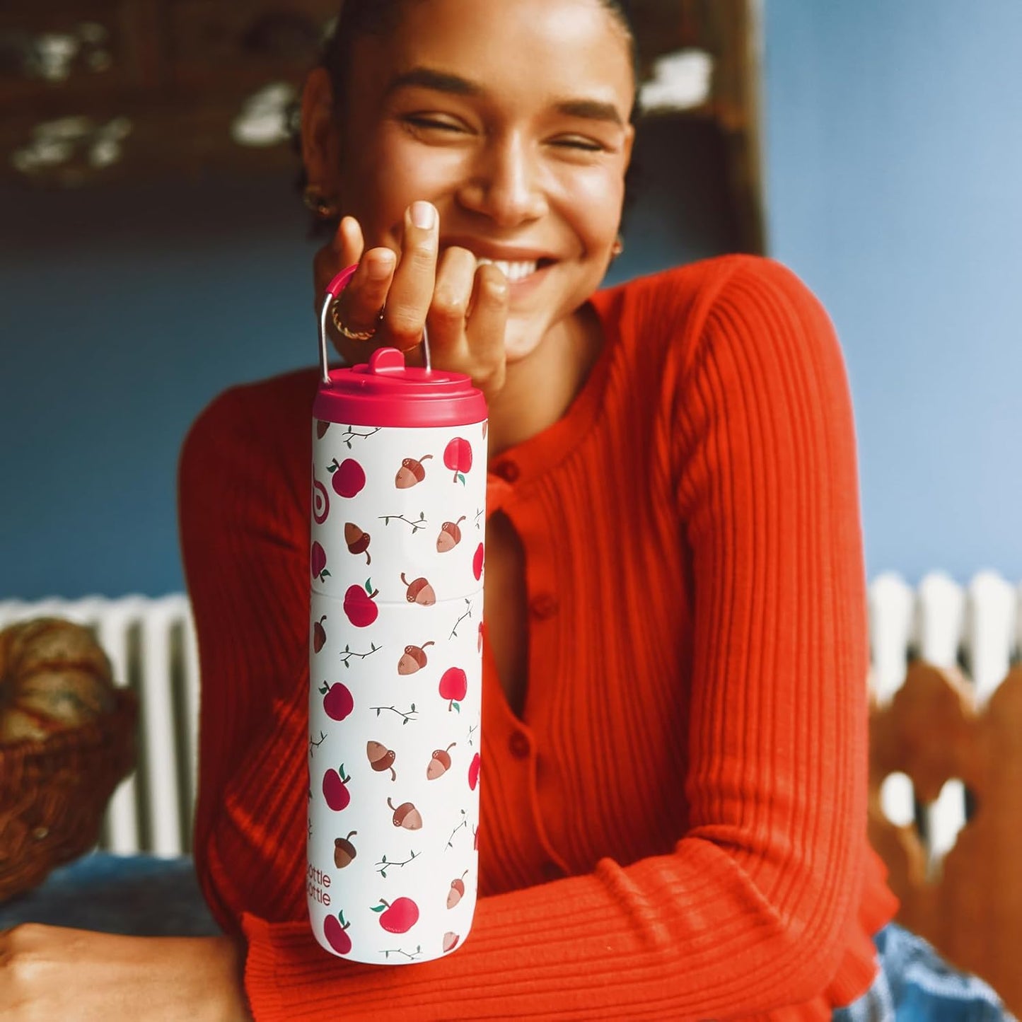 BOTTLE BOTTLE Insulated Water Bottle 24oz with Straw Lid and Handle for Sports Travel Gym Stainless Steel Water Bottles Double-Wall Vacuum Metal Leak Proof BPA-Free