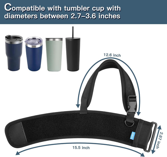 Xxerciz Tumbler Carrier Holder Water Bottle Holder with Adjustable Shoulder Strap Portable Water Bottle Sling for Walking