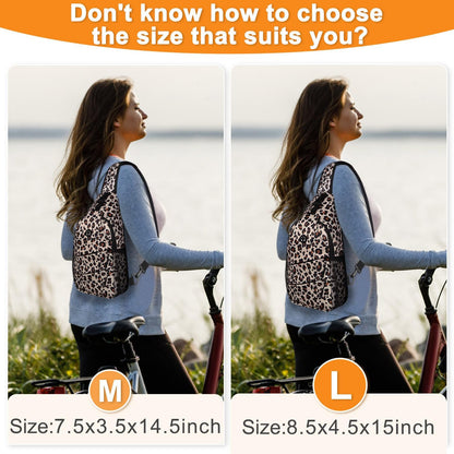 Pritent Crossbody Bags for Women Men Trendy Sling Bag Backpack Casual Chest Bag with Convertible Shoulder Strap