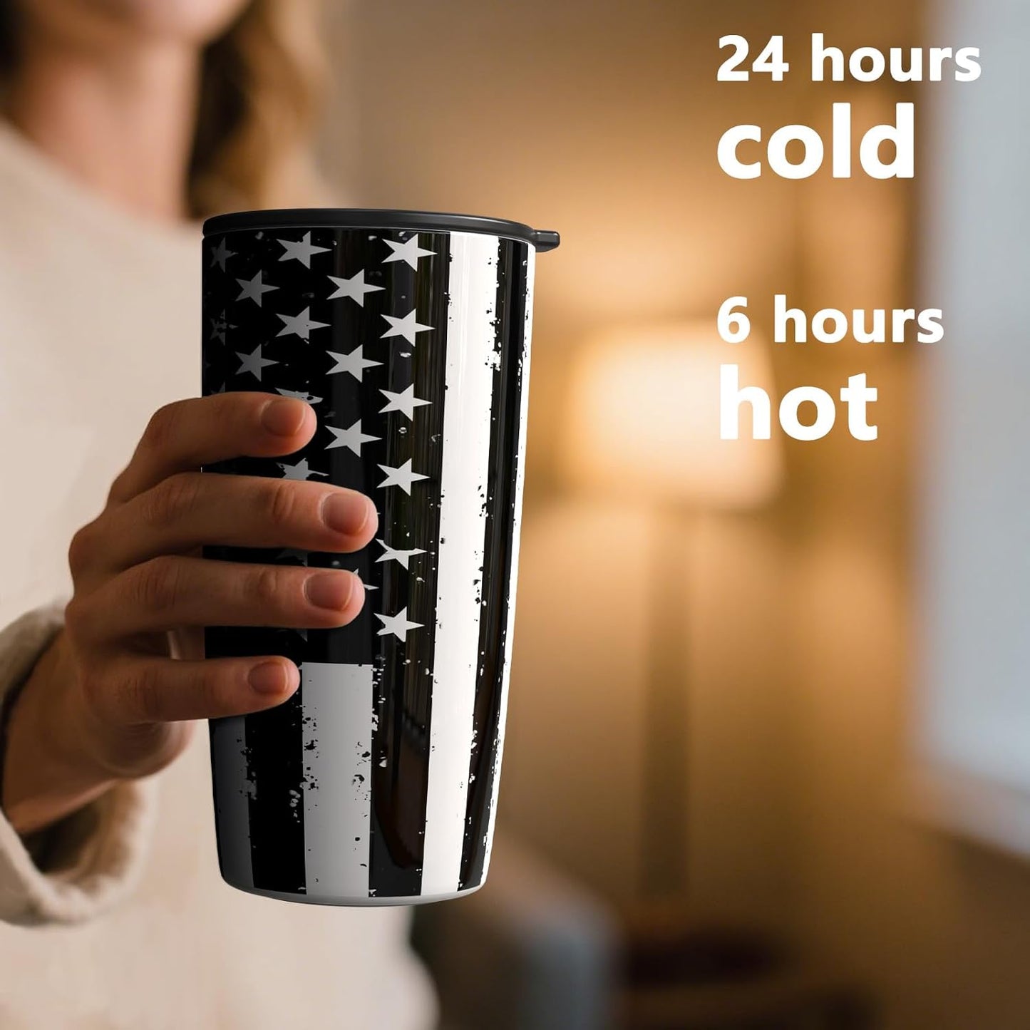 TILUCK 20 oz Insulated Tumbler with BPA-Free Lid, Stainless Steel Vacuum Travel Coffee Mug, Double Wall Coffee Tumbler（20oz，Matte DarkBlue）