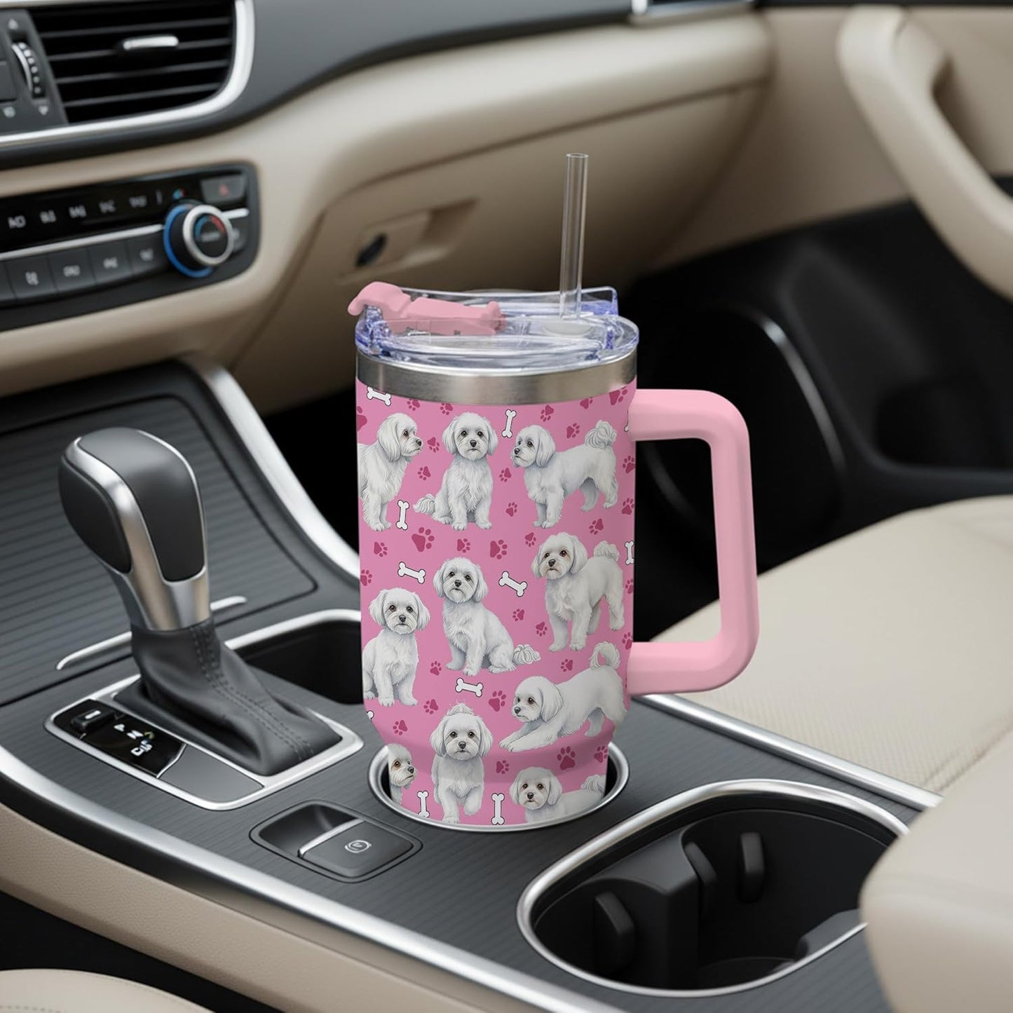 Beagle Gifts for Women Men, 40oz Stainless Steel Insulated Tumbler Travel Cup Mug, Funny and Unique Beagle Gifts for Dog Lover - Colors B