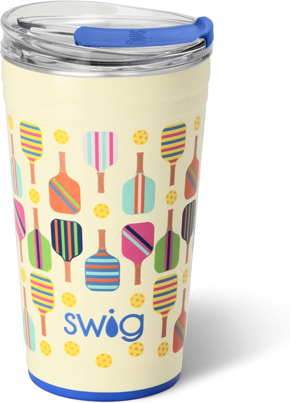 Swig Life 32oz Insulated Tumbler, Travel Coffee Tumbler with Lid, Cup Holder Friendly Travel Coffee Mug, Stainless Steel with Lid (Hayride)