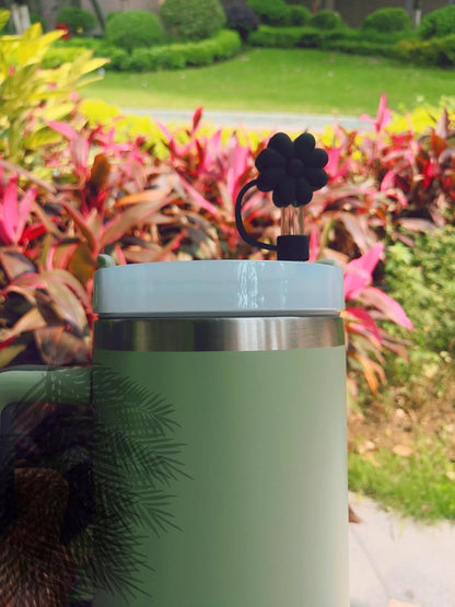 Silicone Straw Covers Cap Compatible with Stanley Cup 30 40 oz-Dust-Proof Reusable Straw Cover for Tumblers and Water Bottles