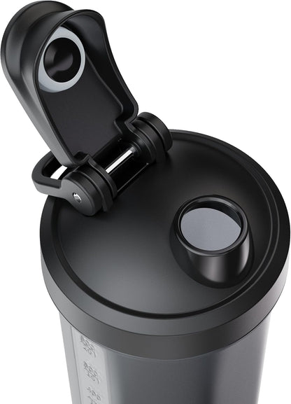 VOLTRX Protein Shaker Bottle, Merger USB C Rechargeable Electric Protein Shake Mixer, Shaker Cups for Protein Shakes and Meal Replacement Shakes, BPA Free, 24oz