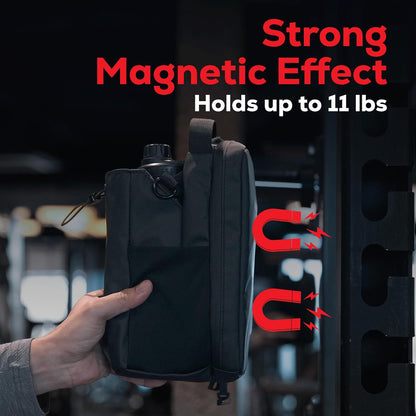 MAGNACE Magnetic Gym Bag Bundle, 3-in-1 Set with Water Bottle Holder, Magnetic Pouch, Towel & Sling Bag – For Men & Women