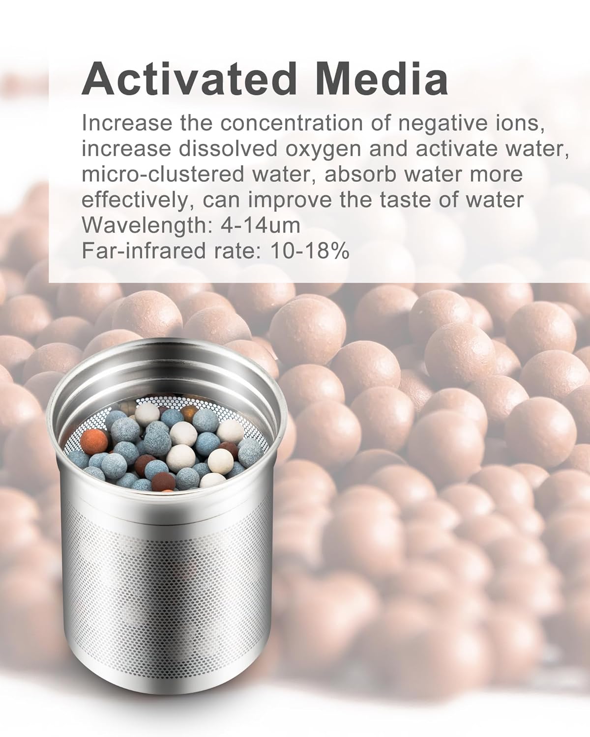 Filterelated 30oz Stainless Steel Portable Alkaline Filter Water Bottle, Creates Up to 9+ Ph of Quality Water, Sports Travel Water Bottle, Removes Water Impurities