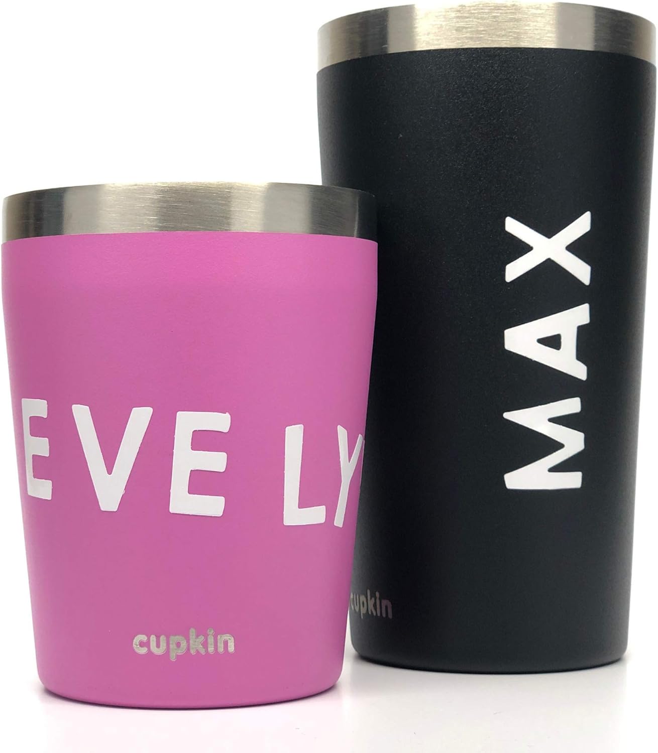 CUPKIN Stainless Steel Insulated Tumbler with Lid and Straw, 20 oz Stainless Steel Cups, Set of 2 Travel Coffee Mug for Adults, Iced Coffee Cup with Lid, Tumbler for Travel (Coral + Yellow)