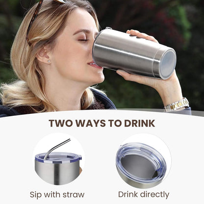 MEWAY 20oz Tumbler Cup Double Wall Vacuum Insulated Travel Mug Bulk, Stainless Steel Tumblers with Lid and Straw, Durable Powder Coated Coffee Cups for Cold & Hot Drinks (Navy, 1)