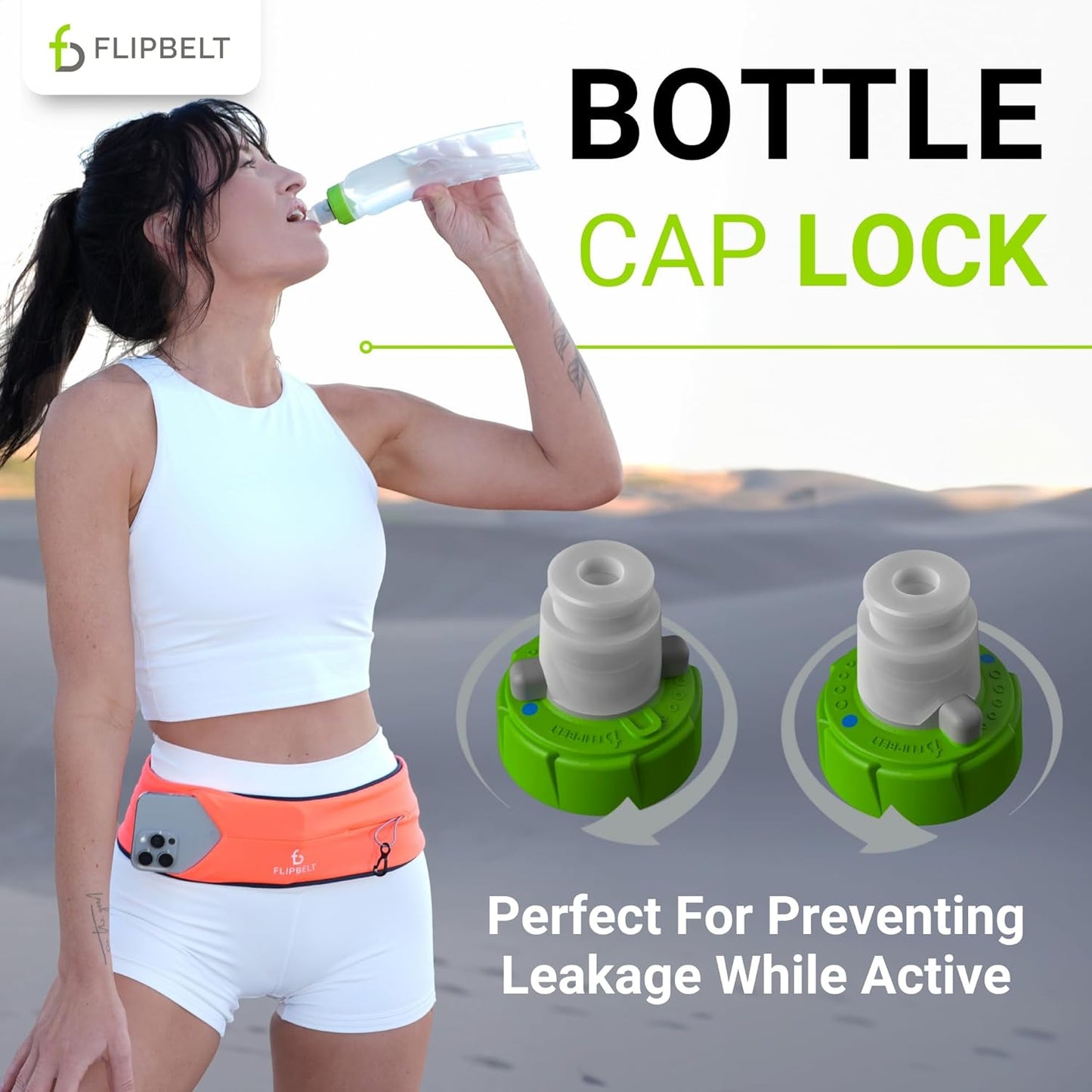 FlipBelt Portable Lightweight Running Water Bottle