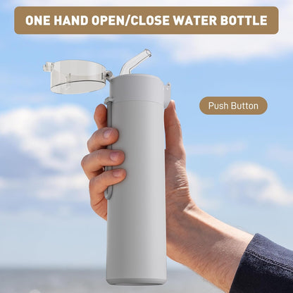 5oz Small Water Bottles with Straw, Mini Water Bottle with One-Hand Open Design, Leak-Proof Locking Lid for Hot&Cold Drinks, Small Travel Water Bottle - 100% Leakproof for School, Travel...(Mint)