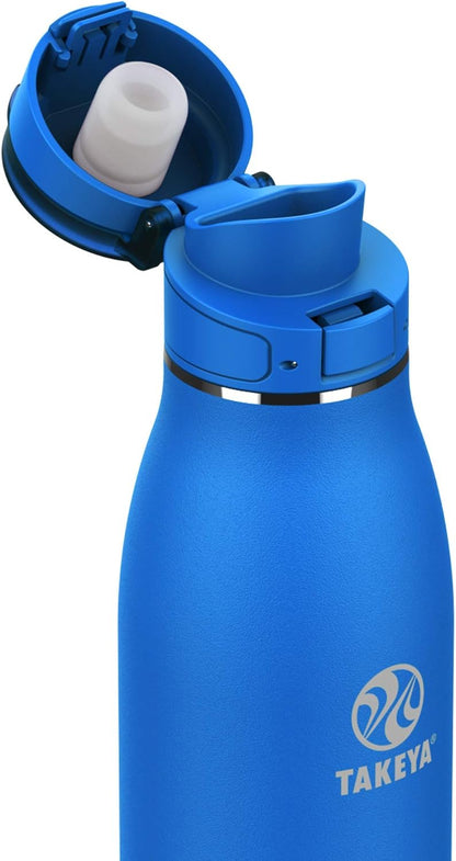 Takeya 17 oz Traveler Stainless Steel Insulated Travel Coffee Mug with Locking Leak Proof Lid, Premium Quality, BPA Free, Arctic