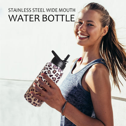 32 oz Pickleball Insulated Water Bottle with Straw - Pickleball Gym Hiking Sports Coffee Mug | Perfect Pickleball Gifts for Women, Pickleball Decor Accessories