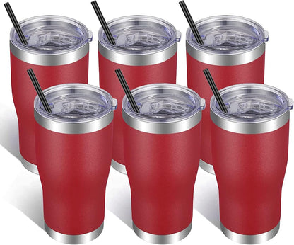 VEGOND 20oz Tumbler Stainless Steel Tumbler Cup with Lid And Straw Vacuum Insulated Double Wall Travel Coffee Mug(Orange 1 Pack)