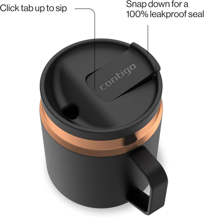 Contigo SnapSeal 30 oz Stainless Steel Vacuum-Insulated Tumbler with Handle & Reusable Straw, Leakproof AutoClose Lid, Cup Holder Friendly, BPA-Free & Lead-Free, Dishwasher Safe