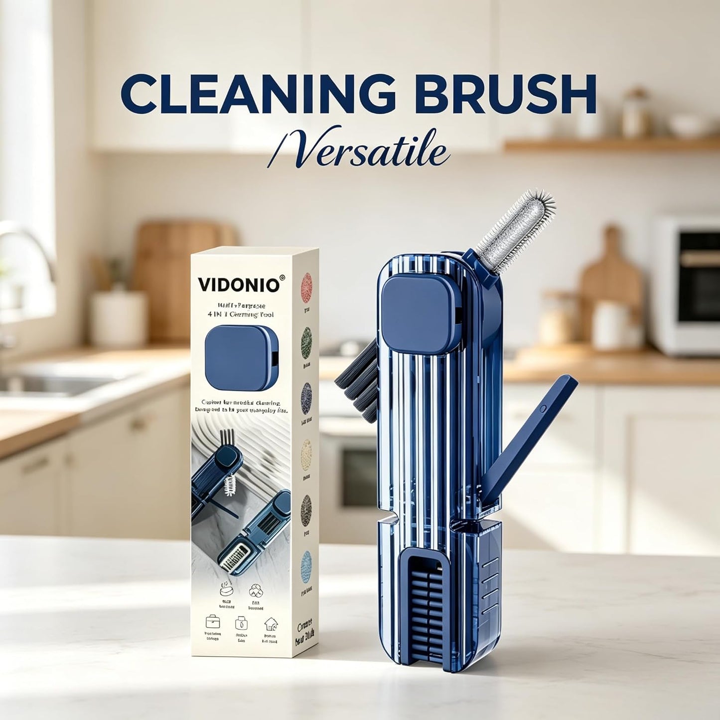 3 in 1 Cup Lid Gap Cleaning Brush Set, Multifunctional Insulation Bottle Cleaning Tools, Mutipurpose Tiny Silicone Cup Holder Cleaner, Home Kitchen Cleaning Tools