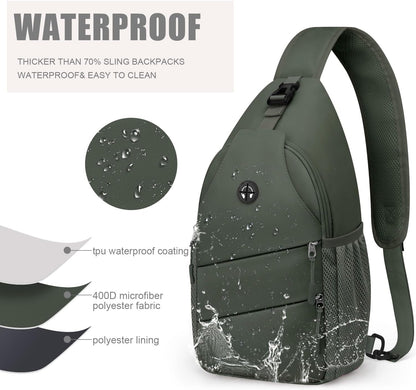 Pritent Crossbody Bags for Women Men Trendy Sling Bag Backpack Casual Chest Bag with Convertible Shoulder Strap