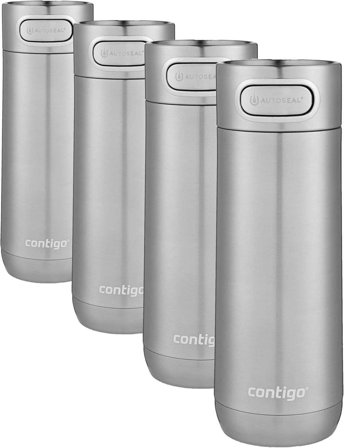 Contigo Luxe Vacuum-Insulated Stainless Steel Thermal Travel Mug 16 Ounces Stainless Steel