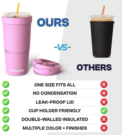 Frost Buddy Togo Buddy | 30 oz Stainless Steel Vacuum Insulated Tumbler | To Go Coffee Cup – Iced Coffee Cups, Iced Coffee Sleeve, Travel Mug, Thermal Cup for Hot & Cold Drinks, Dunkin Cup (Pencil) - Colors B