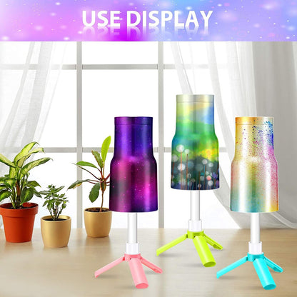 Cup Drying Machine Kit, Drying Stander Holder with Pipe, DIY Glitter Epoxy Tumblers Cup Turner Kit (Rack, White)