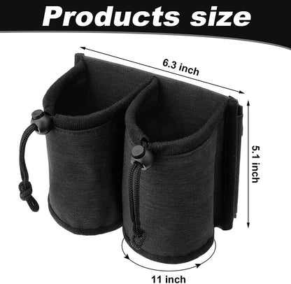 Luggage Cup Holder for Suitcases,Travel Must Haves,Free Hand Drinks Carrier Coffee Mugs Holder,Universal Luggage Accessories for Flight Attendants,Business Travelers Travel Essential - Black
