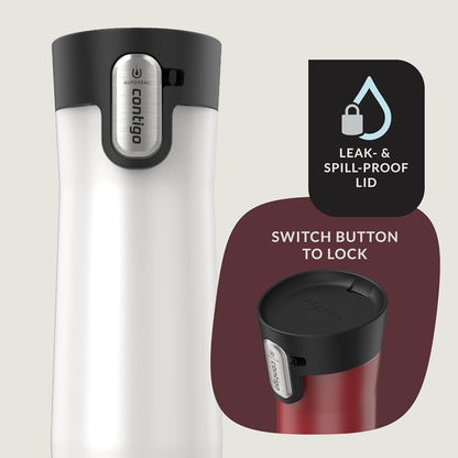 Contigo AUTOSEAL West Loop Vacuum-Insulated Stainless Steel Travel Mug with Easy-Clean Lid 12 oz Blueberry