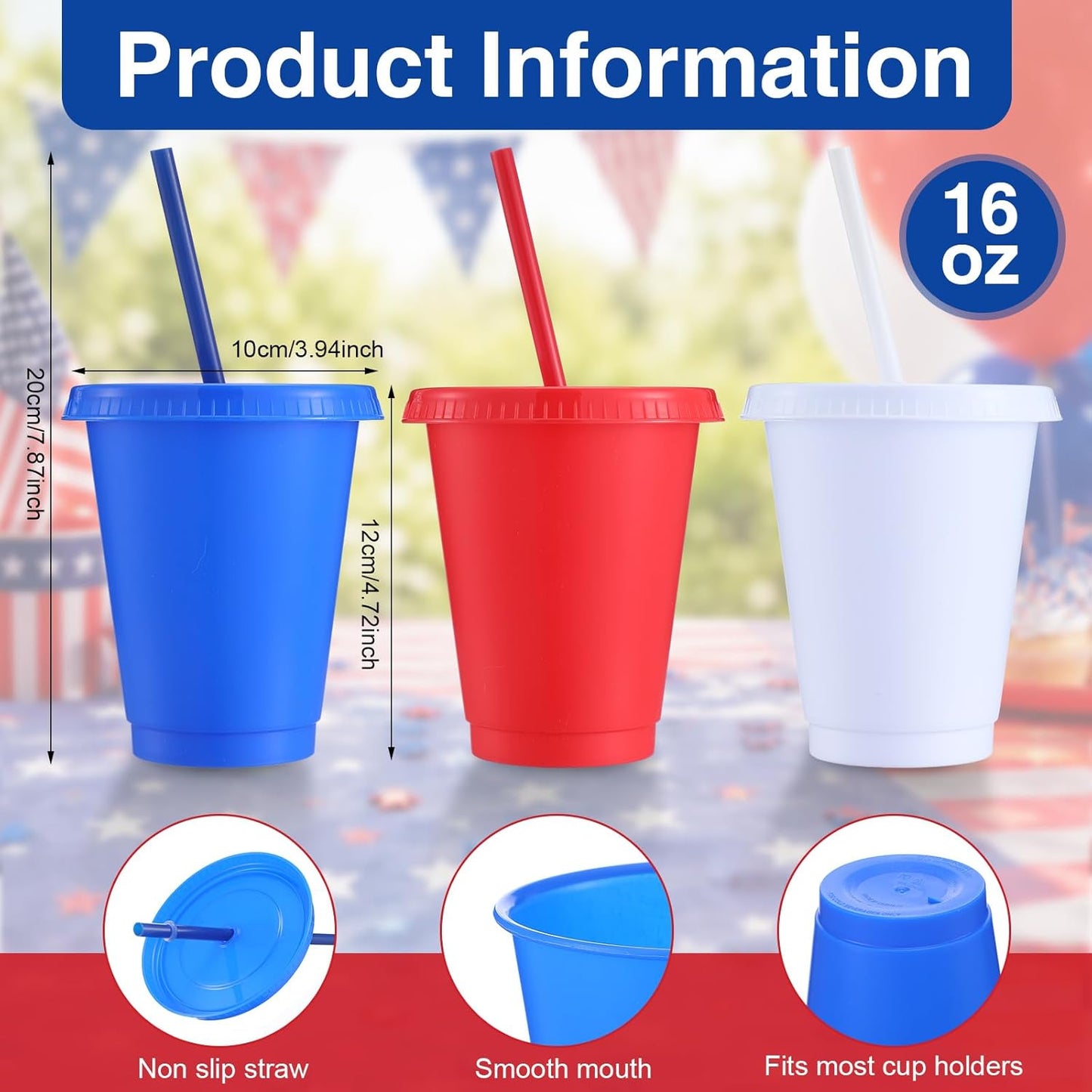 Sieral 30 Pack Cups with Lids and Straws Kids Tumbler with Straw Reusable Water Bottle Iced Coffee Travel Mug Adults Plastic Cups for Parties 16 oz (Candy Colors)