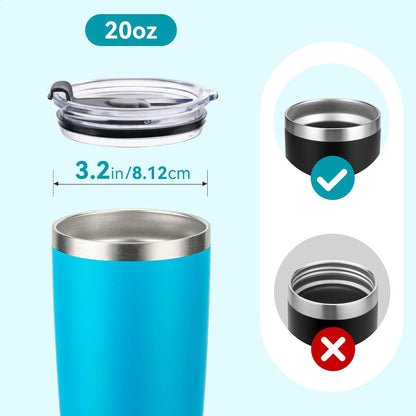 30 oz Tumbler Lid for YETI, 2 Pack Replacement Lids for YETI 30oz Tumbler, 14 oz Mug and 35 oz Straw Mug, Spill Proof Coffee Cup Covers